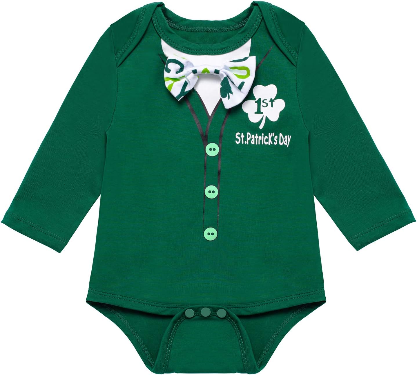 Cute Irish Clover St Patricks Day Baby Boy Outfit