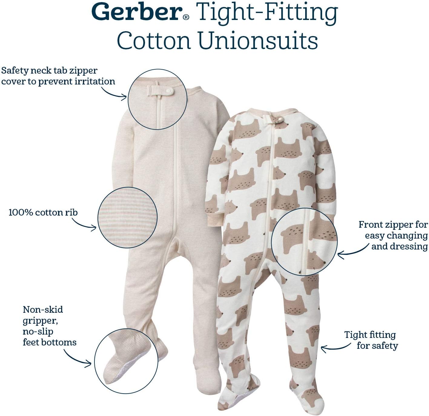 Gerber Baby Boys 2-Pack Pajamas