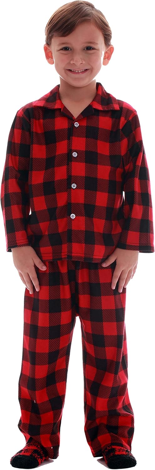 Followme Family Buffalo Plaid Pajamas Set with Socks