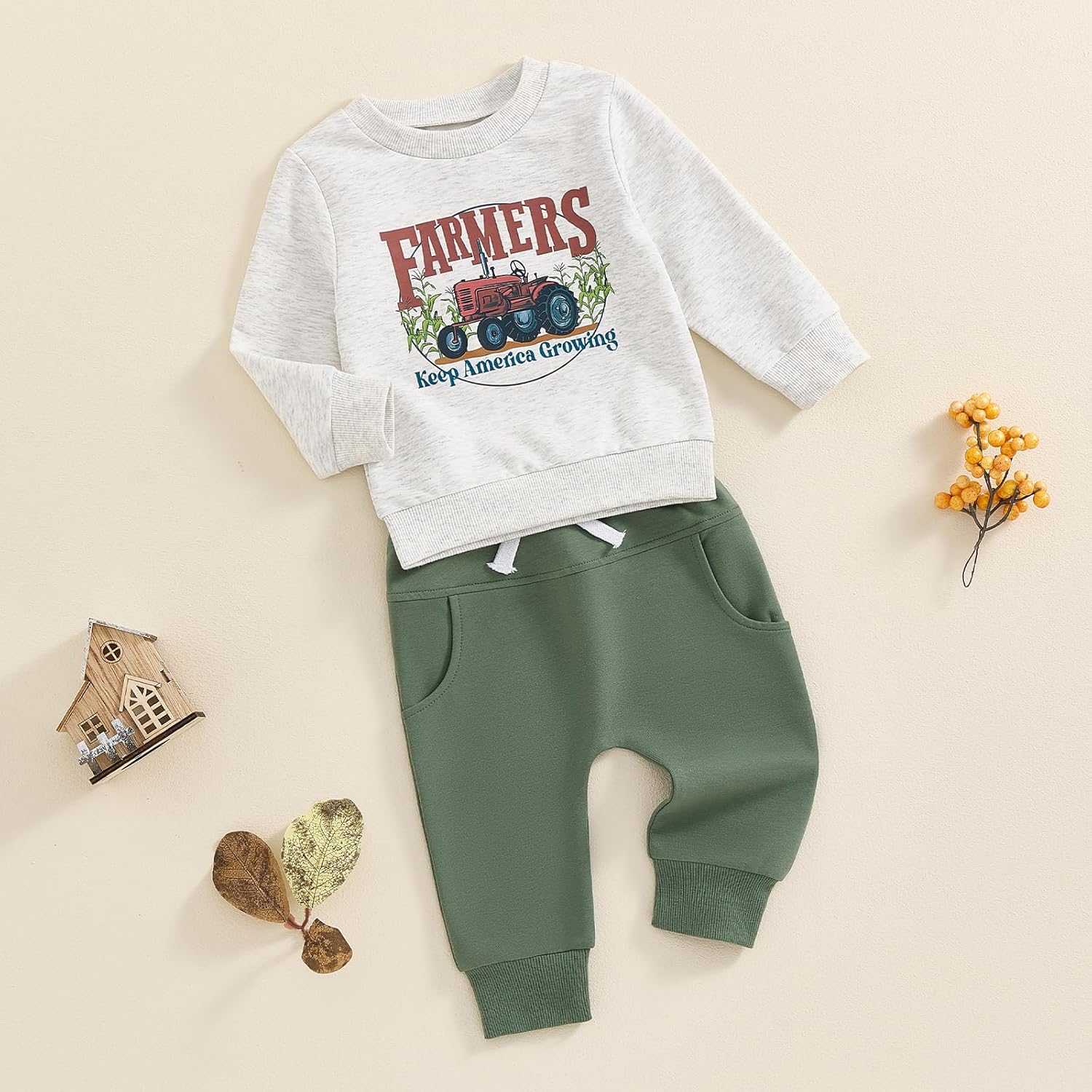 MABABY Dinosaur Boys 3-4T Set - Soft Stretchable - Fashionable for Fall Winter