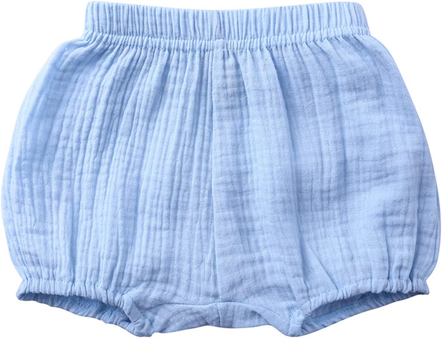Soft Trendy 3-Pack Cotton Linen Shorts for Baby Girls Boys
