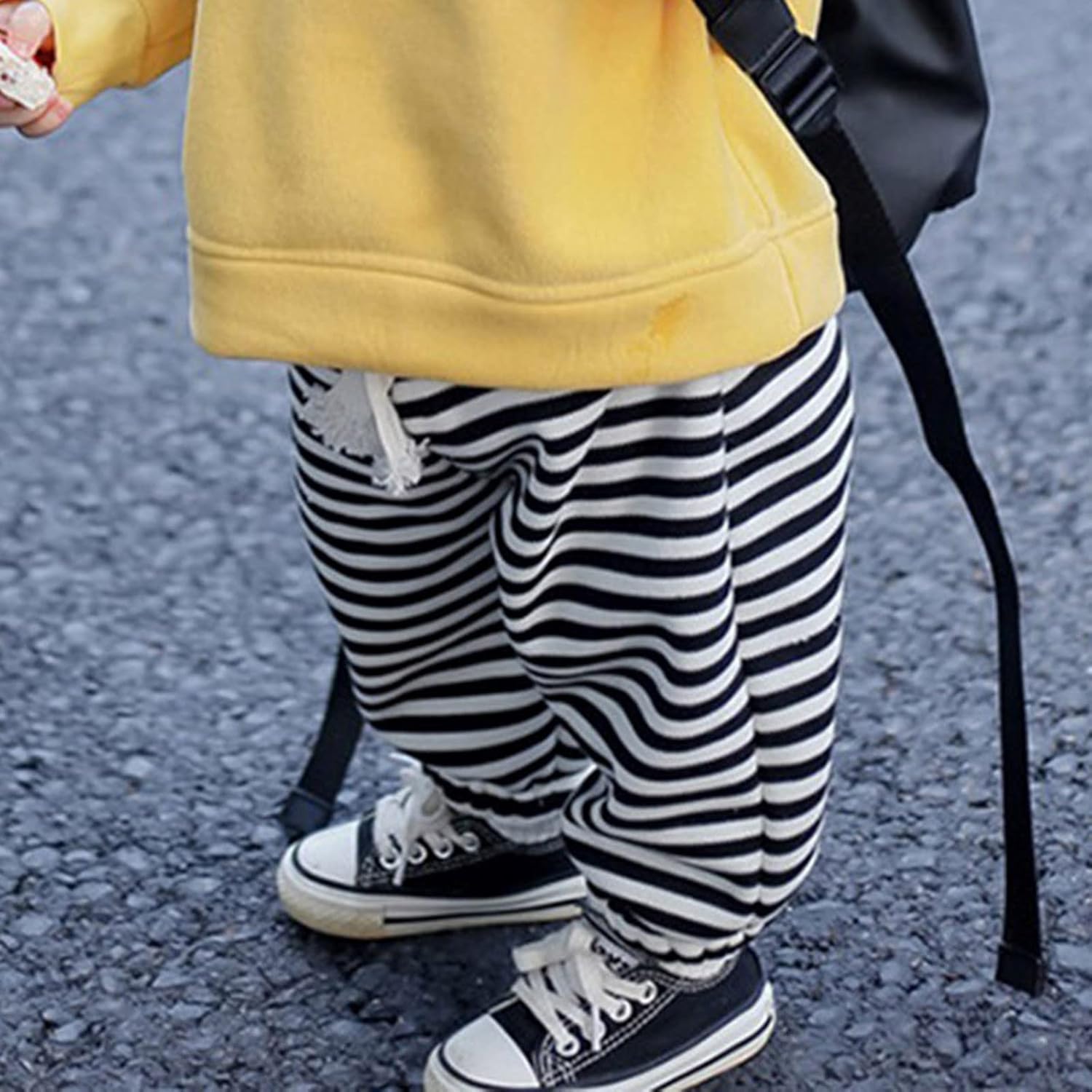Boys Fleece Lined Striped sweatpants Cotton Striped Elastic waist Under 10 months