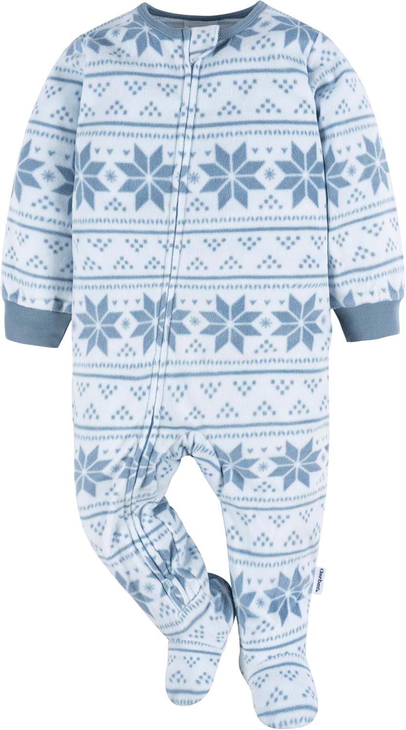 Gerber Baby Boys Flame Resistant Fleece Sleepers 3-Pack