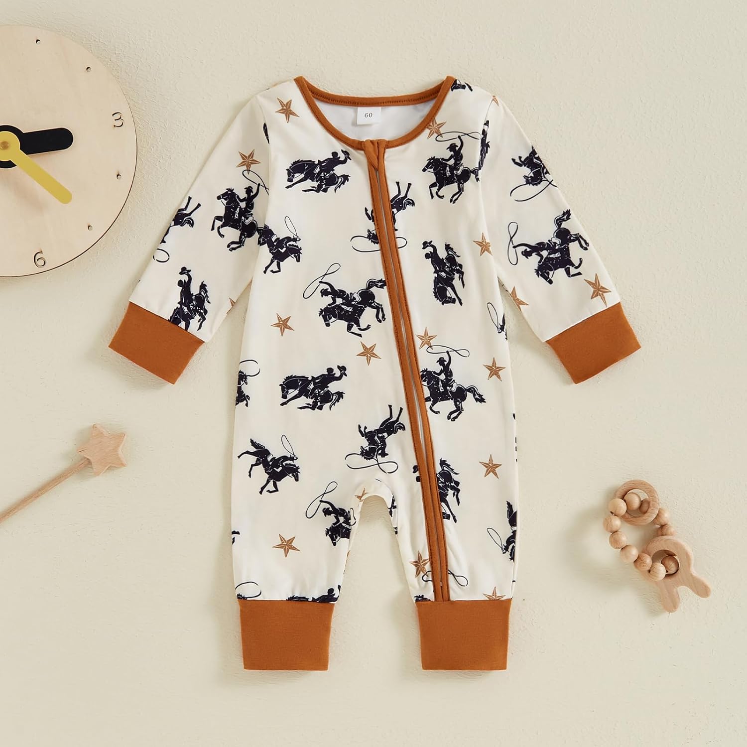 Gaono Western Cow Print Romper for Baby