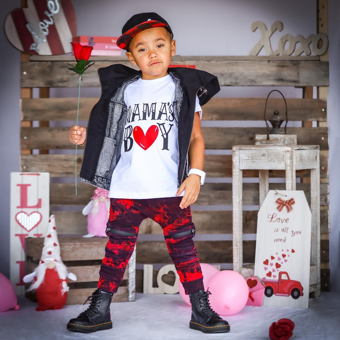 Ledy champswiin 0-3 Years Toddler Baby Boy Clothing Set Valentines Day Give