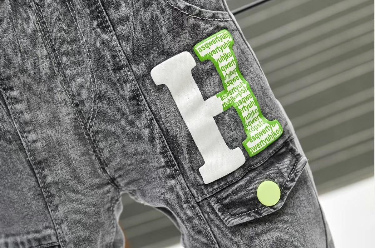 Little One Unisex Elastic Waist Printed Jeans