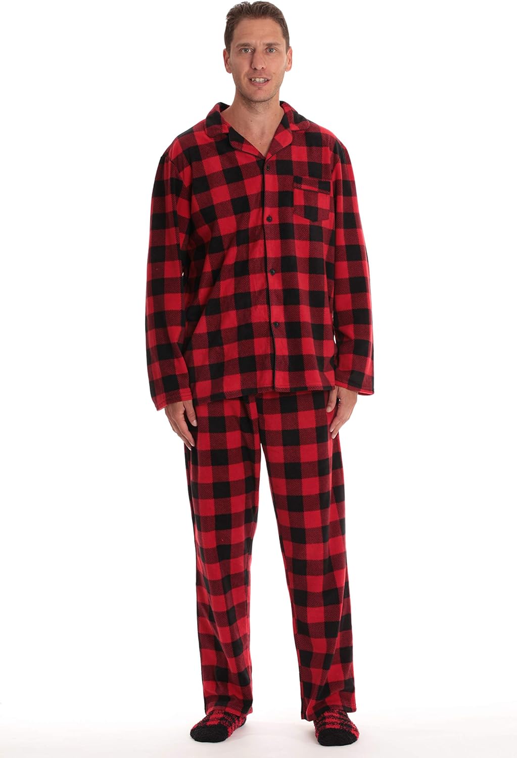 Followme Family Buffalo Plaid Pajamas Set with Socks