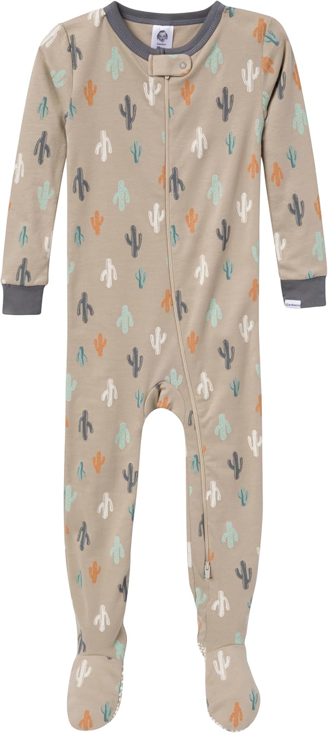 Gerber Baby Boys 4-Pack Footed Pajamas for Kids