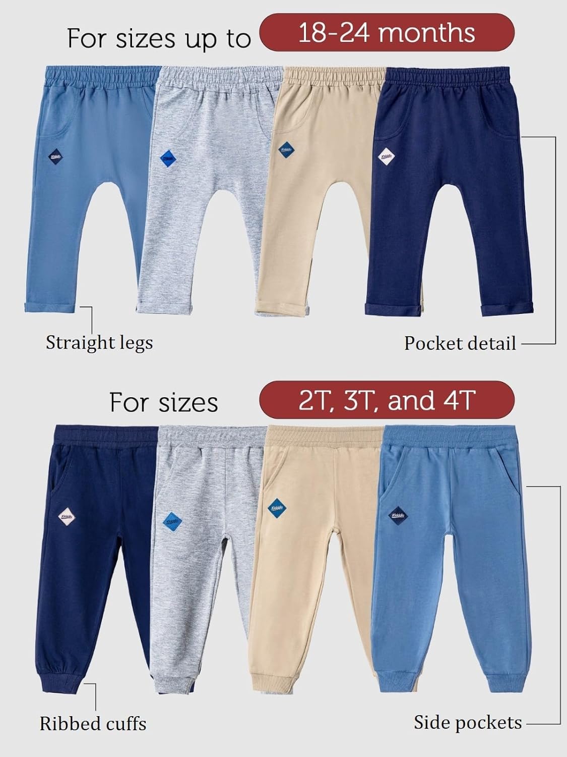 Premium Unisex Jogger Pants for Babies Toddlers
