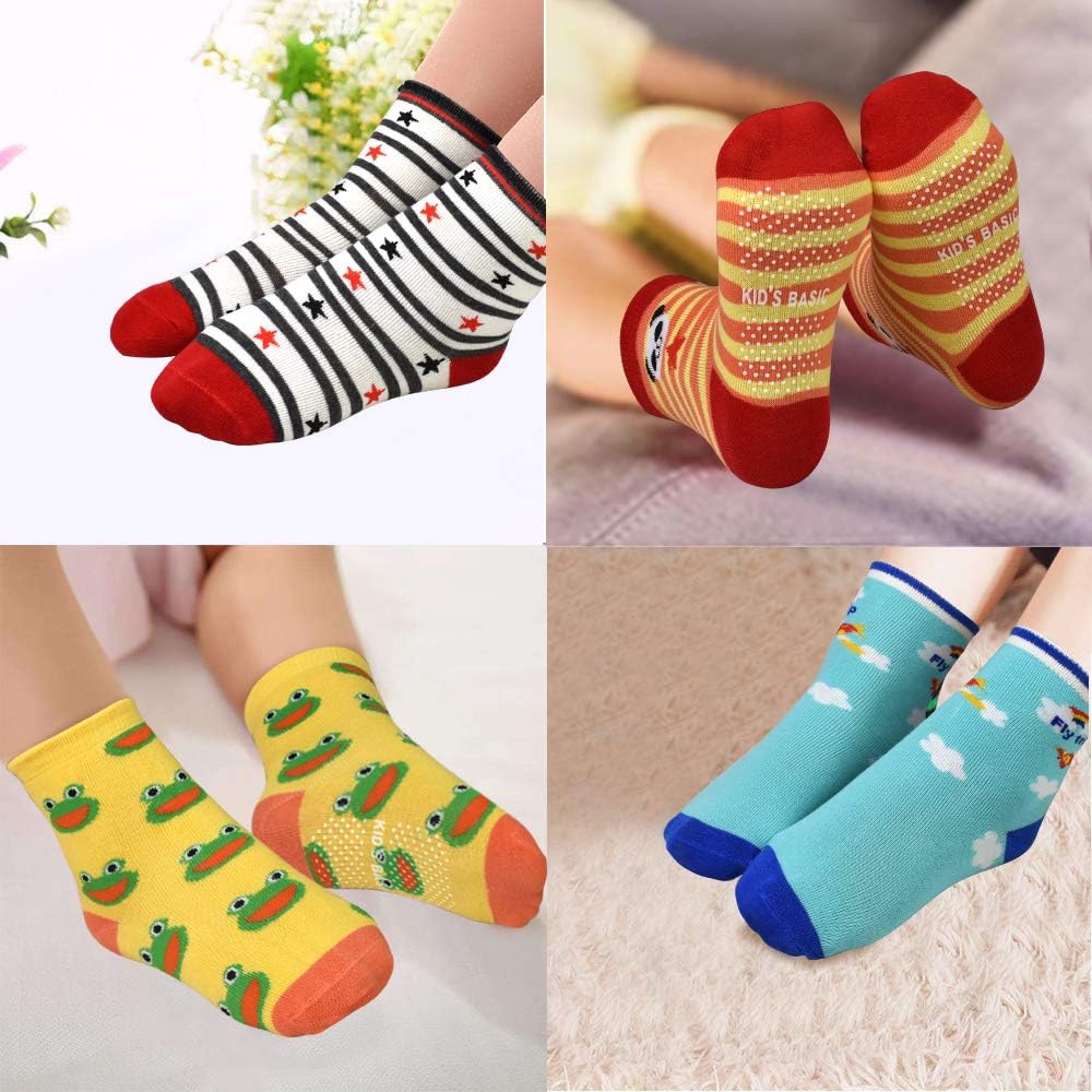 SkiBeaut Toddler Non-Slip Socks Traction for Safety and Style