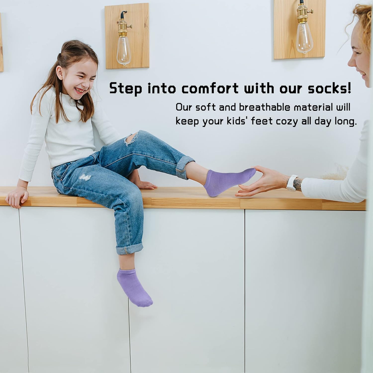 SPTRAMLE Kids Socks 25 Pairs Toddler Soft Breathable