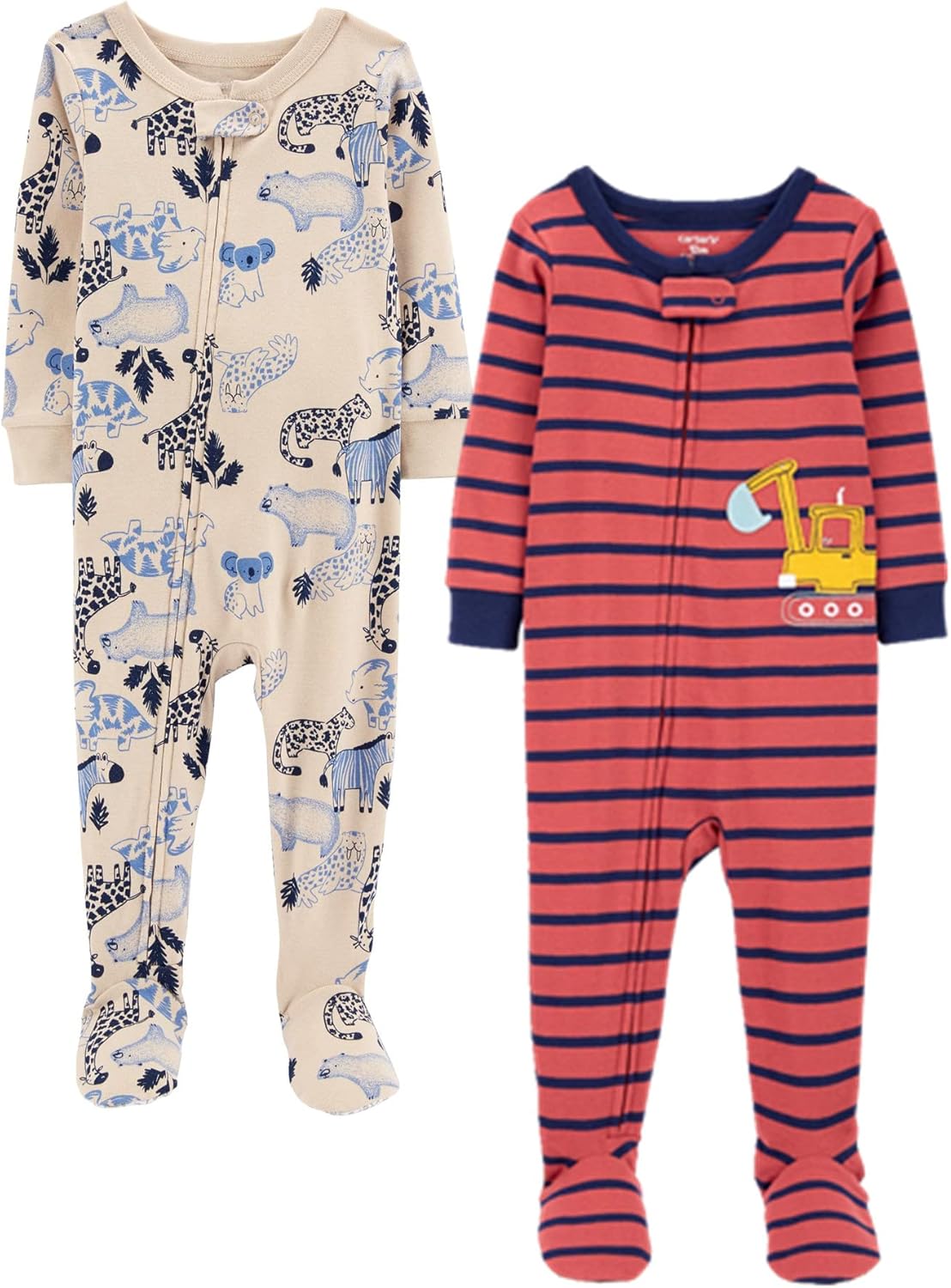 Carters Baby Boys 2-Pack Cotton Footed Pajamas 1