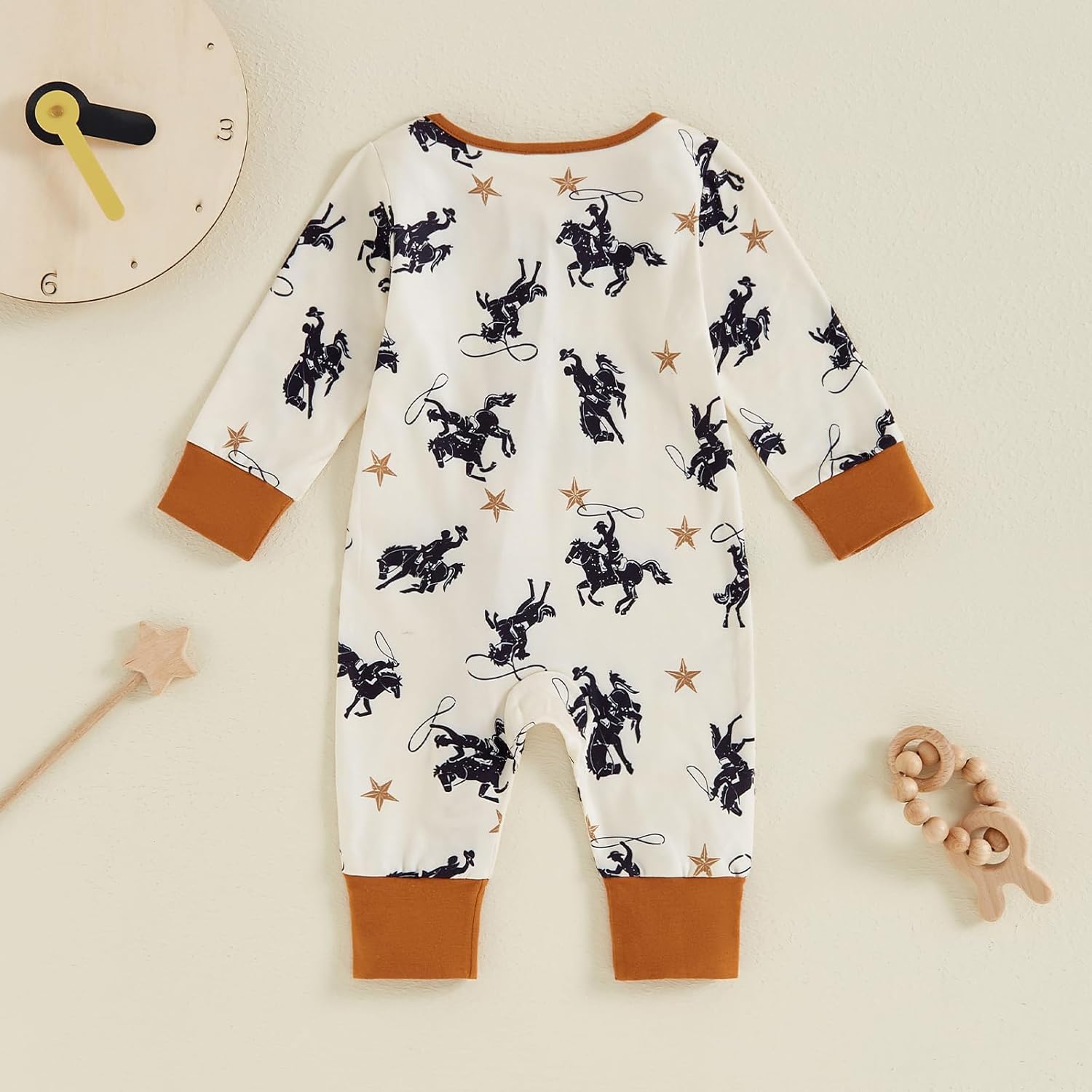 Gaono Western Cow Print Romper for Baby