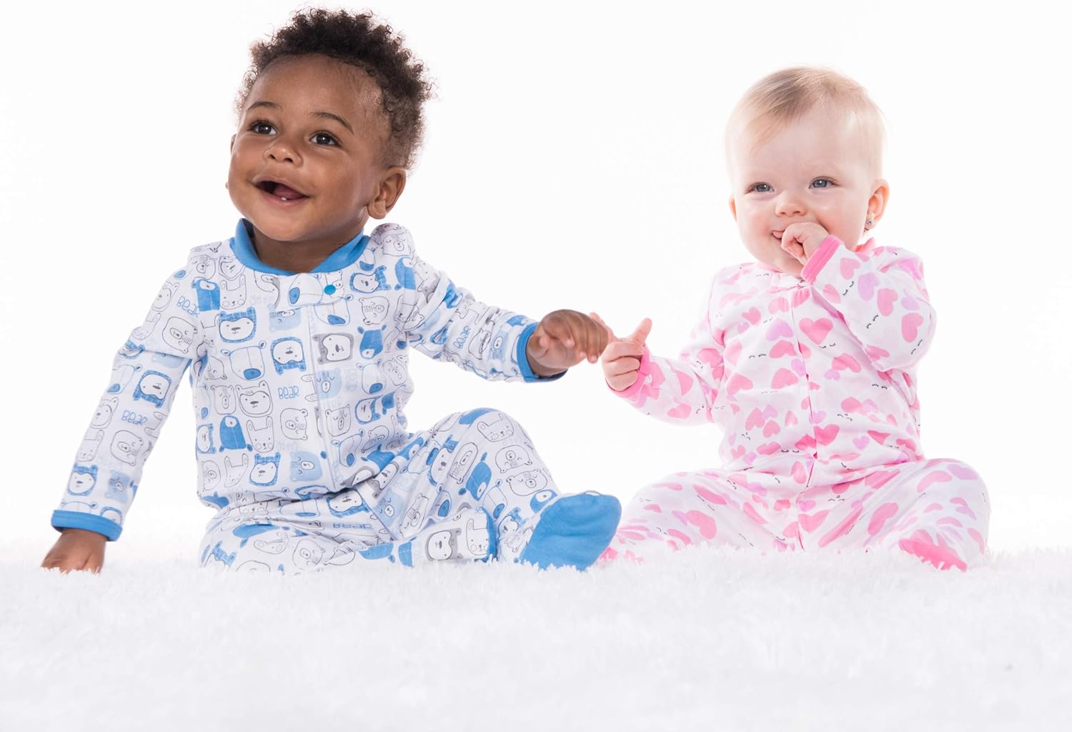 Lamaze Baby Boys Super Combed Natural Cotton Sleep N Play 2 Pk