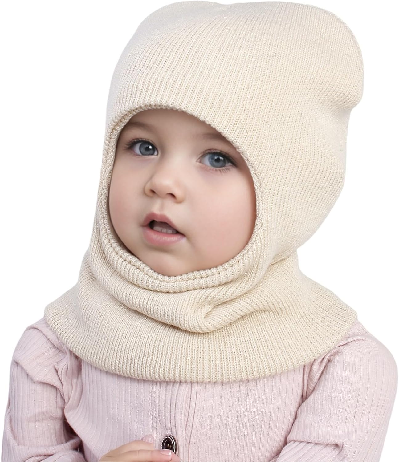 Set of 4 Knitted Winter Pompom Hats
