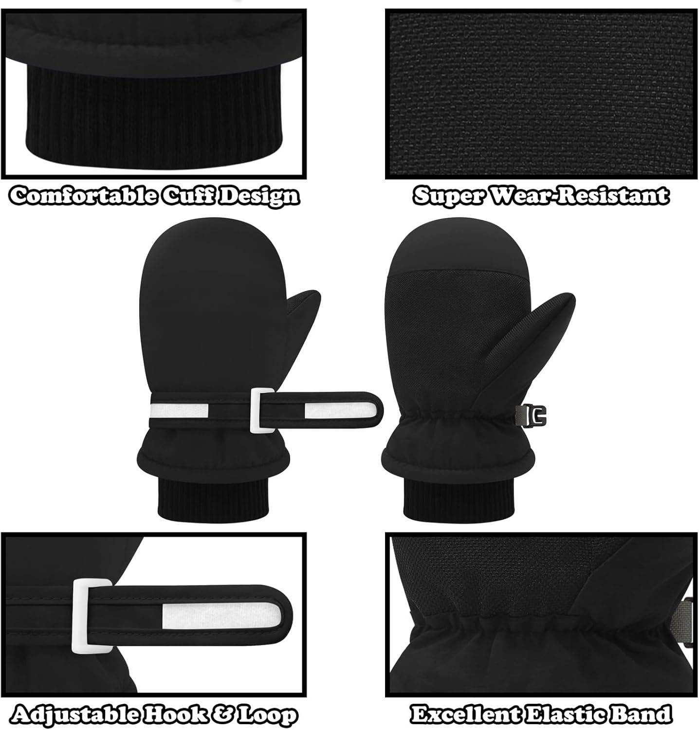 Sarfel Toddler Gloves - Waterproof Winter Mittens for Kids
