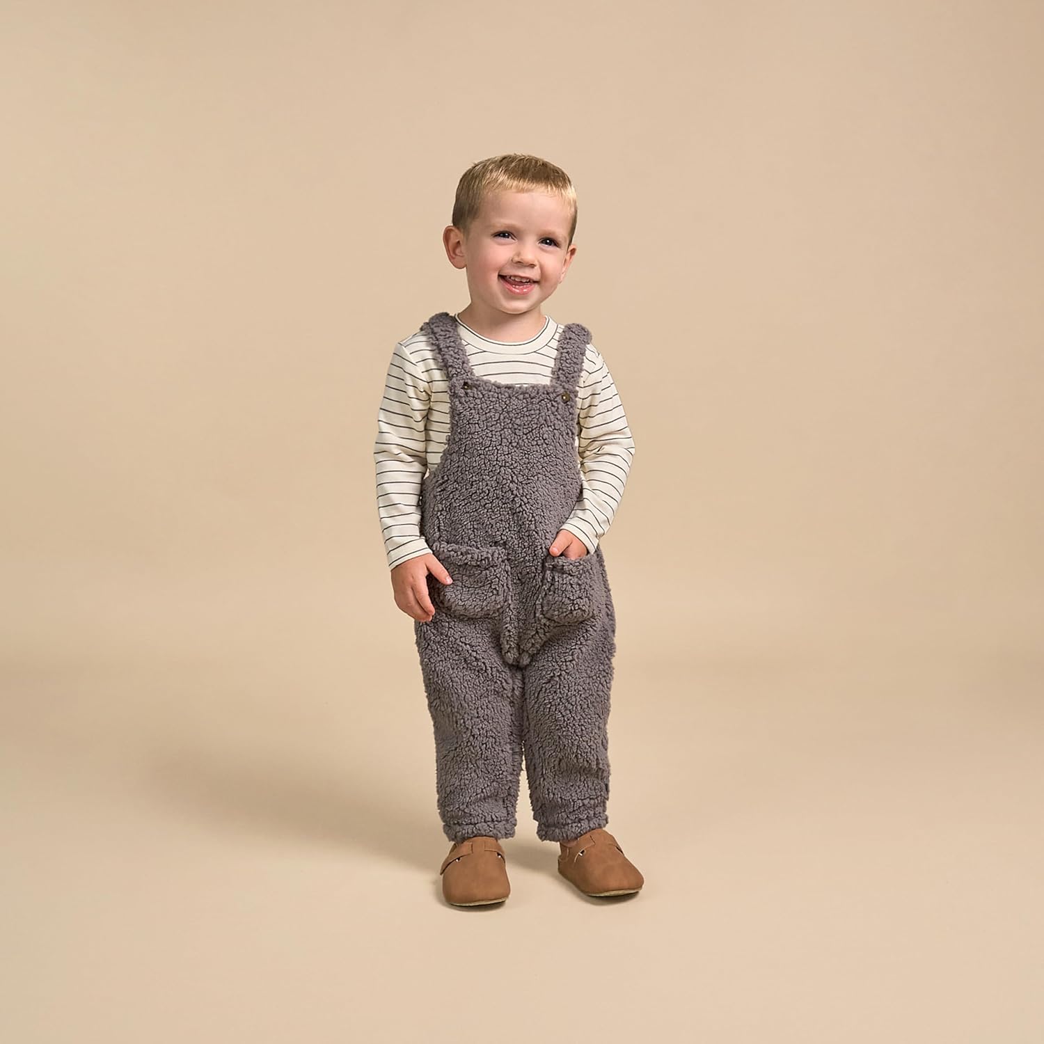 Perfect for Modern Moments by Gerber Baby Microplush Overalls Set - Cozy Stylish