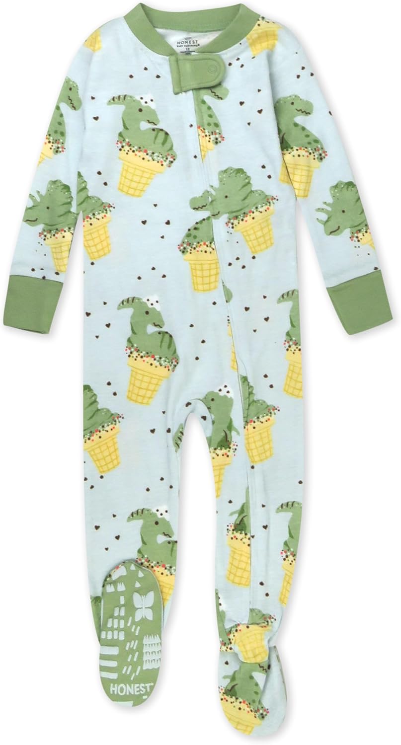 HonestBaby Organic Cotton Non-Slip Pajamas for Baby Boys