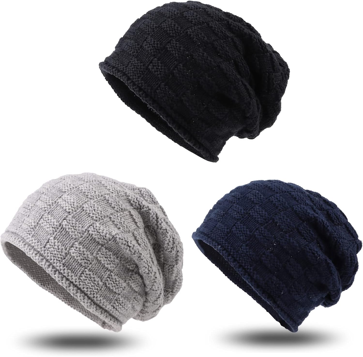 Zsedrut 3-Piece Cotton Baby Beanie Autumn Newborn Toddler Hat