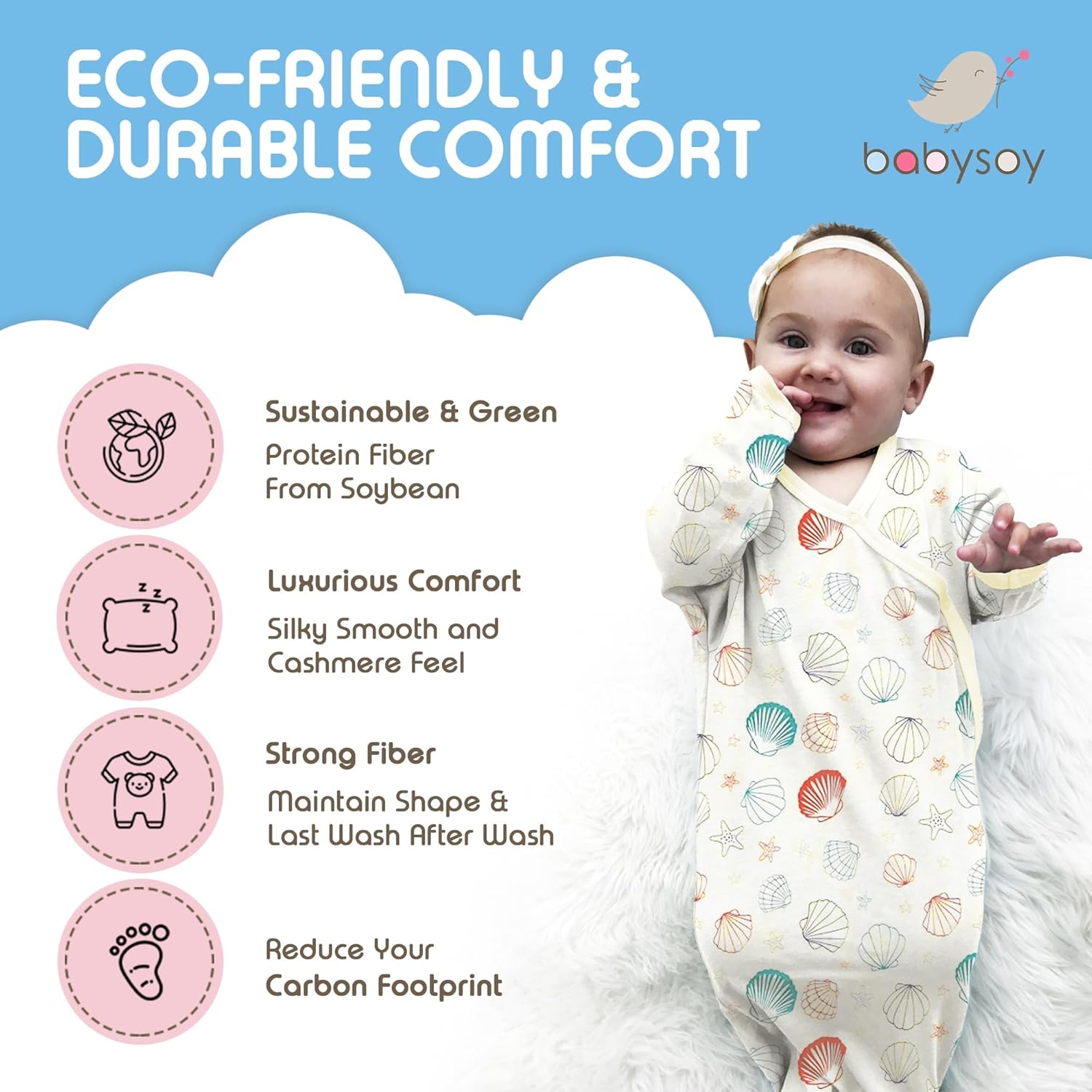 Perfect Organic Long Sleeve Robe for Infants Warm Soft Adorable