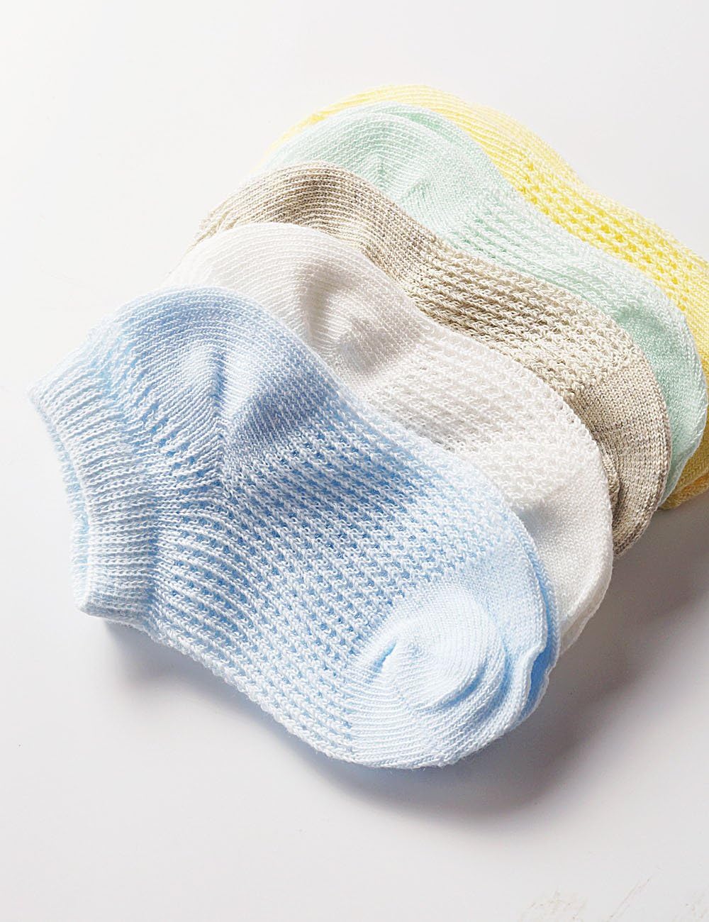 5 Pair Comfortable No-Show Ankle Socks for Babies