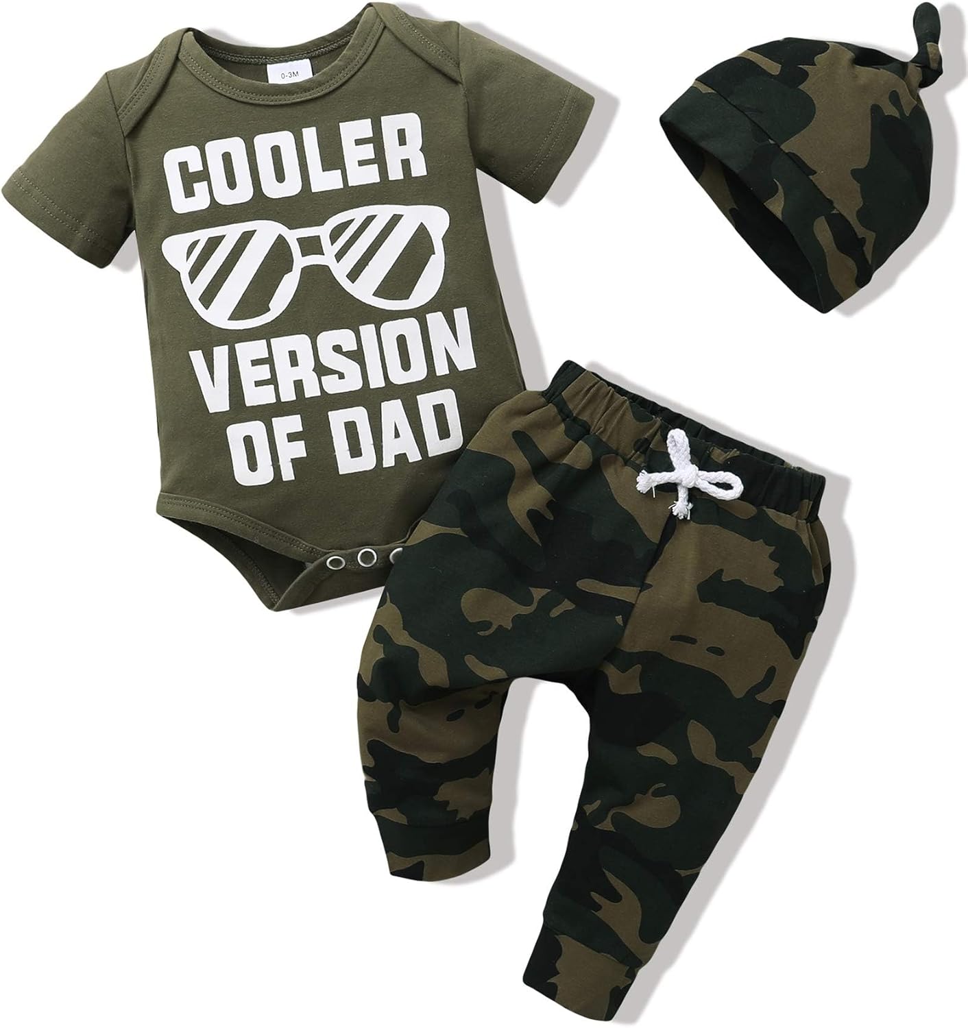 NZRVAWS Baby Romper Pants Set 0-18 Months Letter Printed Soft Stylish