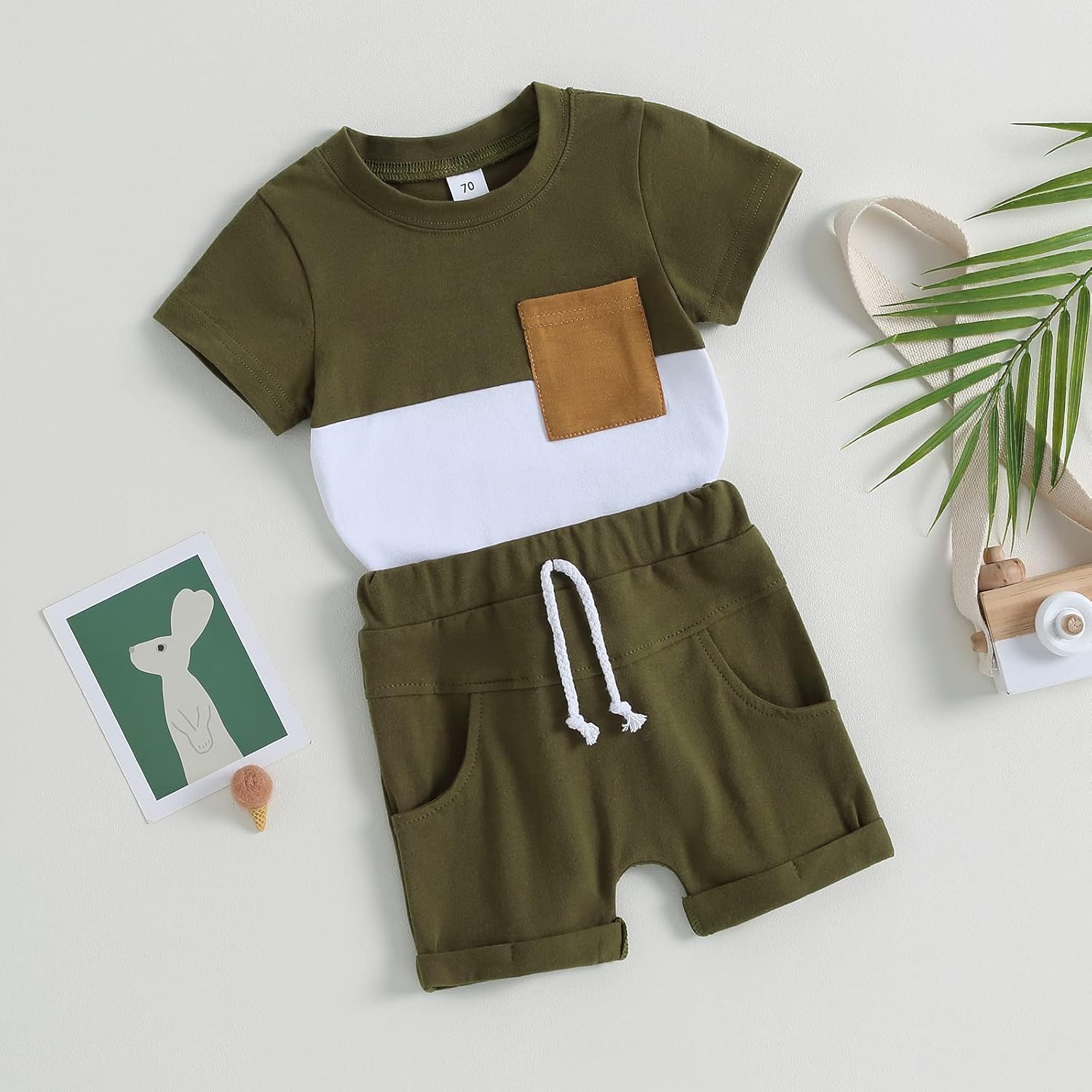 Mubineo infant toddler boys summer short set