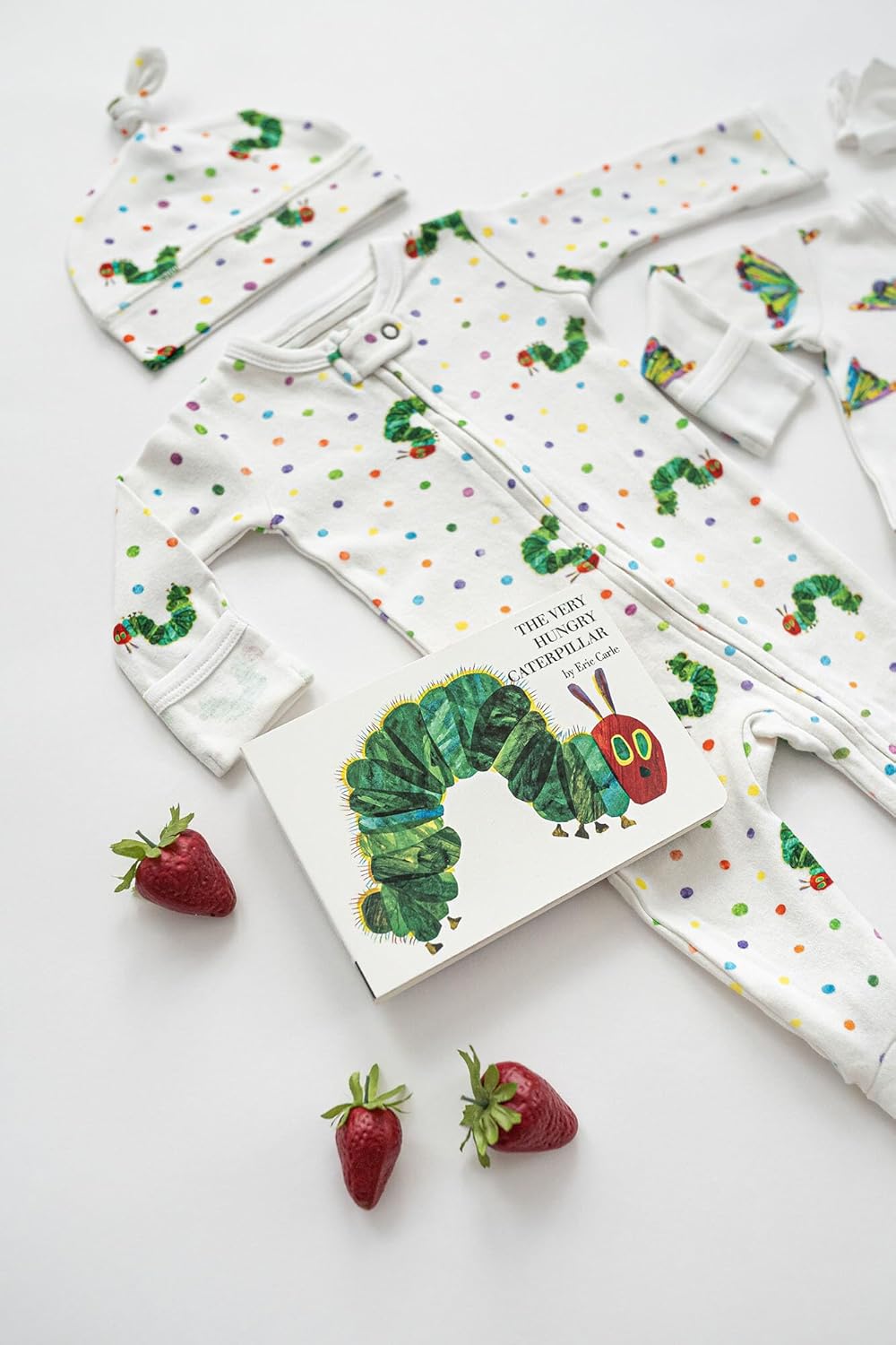 Lovedbaby Organic 2-Way Zipper Footie - Eric Carles The Very Hungry Caterpillar