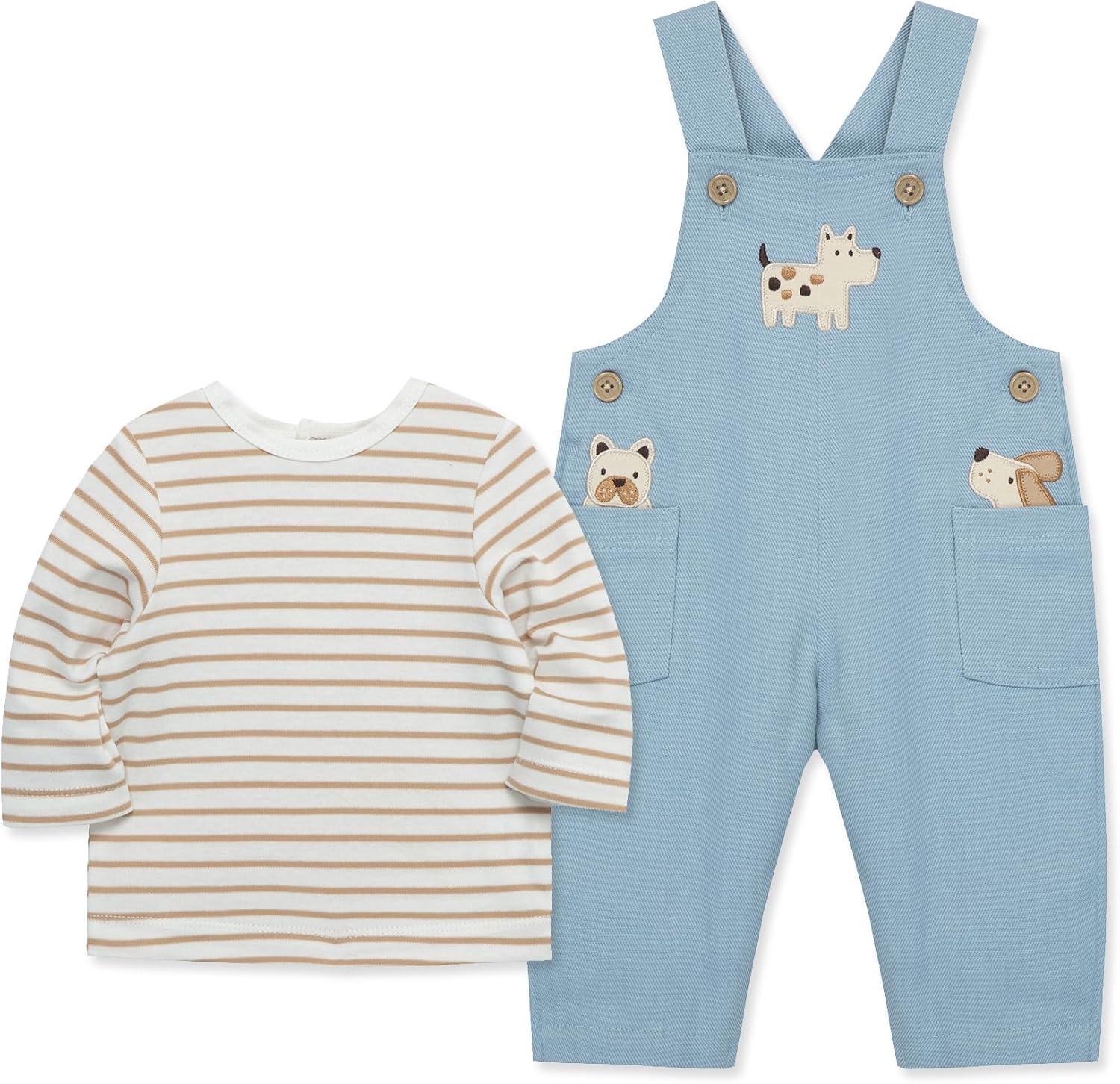 Little Me Two-Piece Overall Set for Babies Accessories