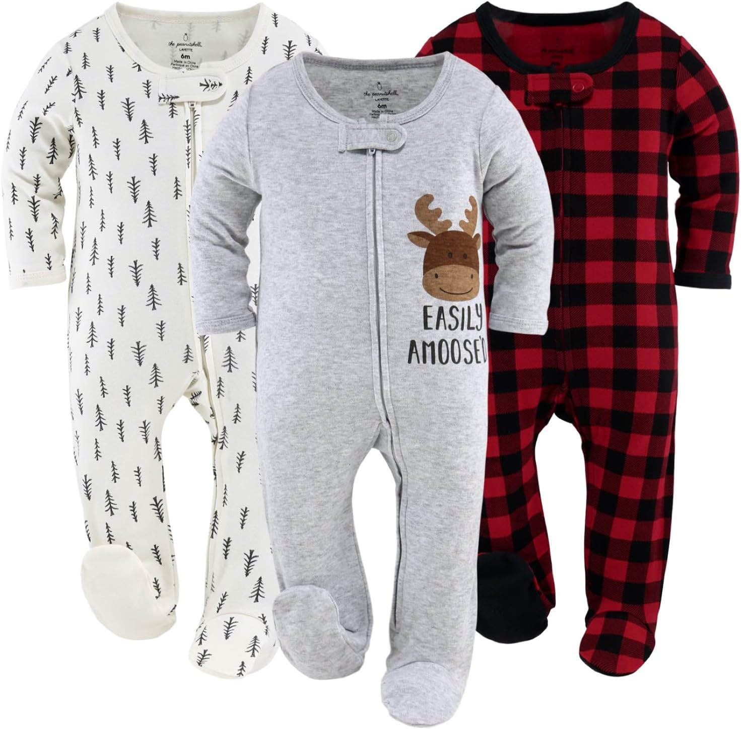 The Peanutshell Footed Baby Sleepers