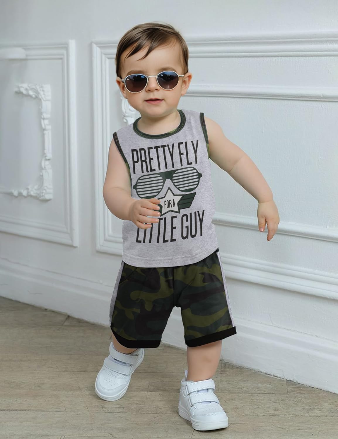 Crazyme Striped Toddler Boys Clothes Set