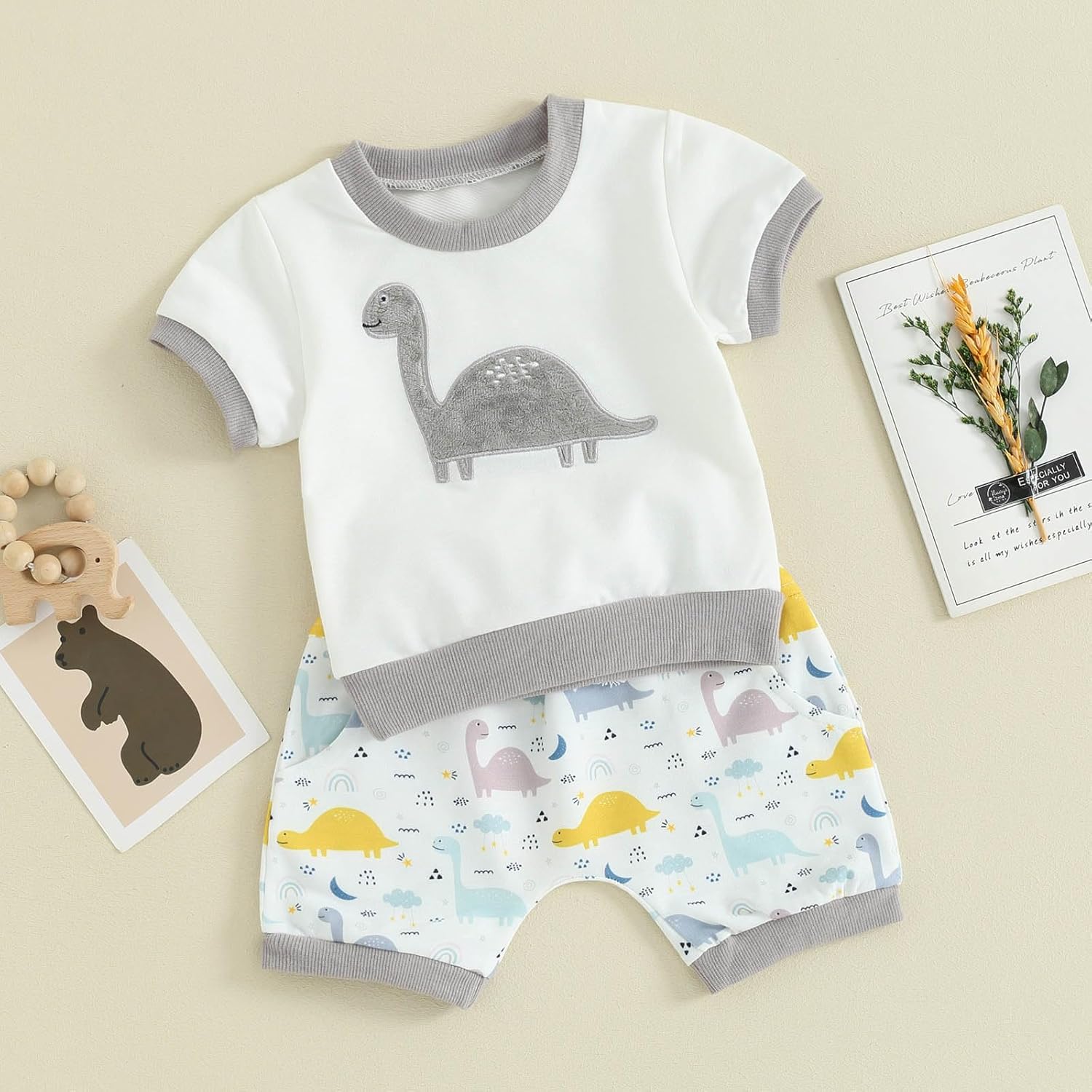 Trendy Toddler Boys Checkerboard Summer Outfit Set