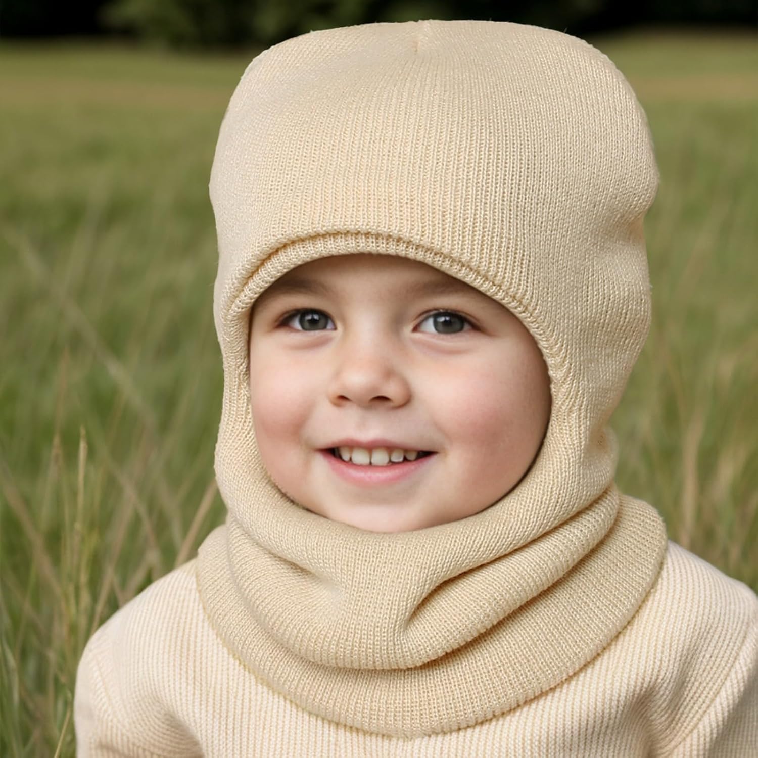 Set of 4 Knitted Winter Pompom Hats