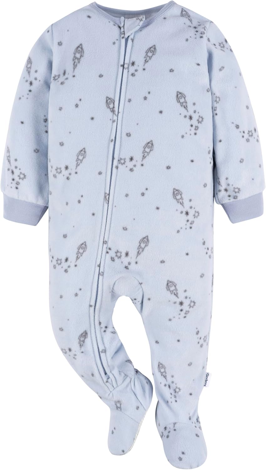 Gerber Baby Boys Flame Resistant Fleece Pajamas 3 Pack