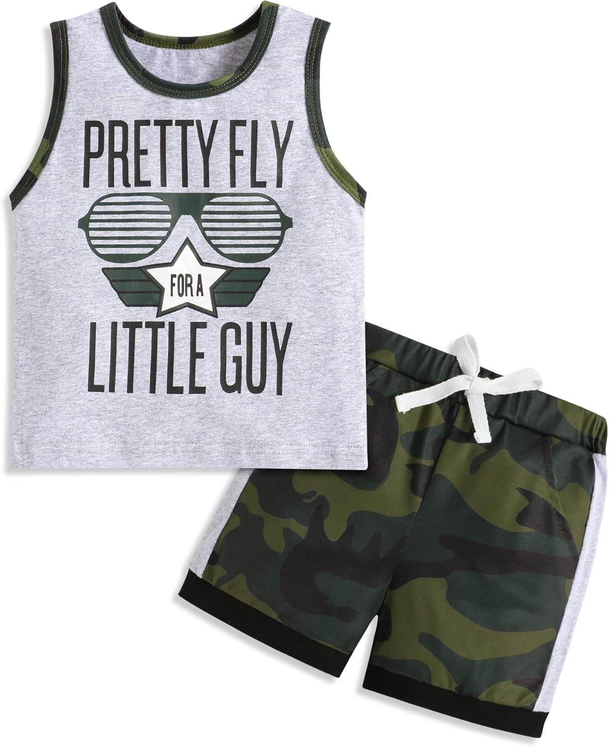 Crazyme Striped Toddler Boys Clothes Set