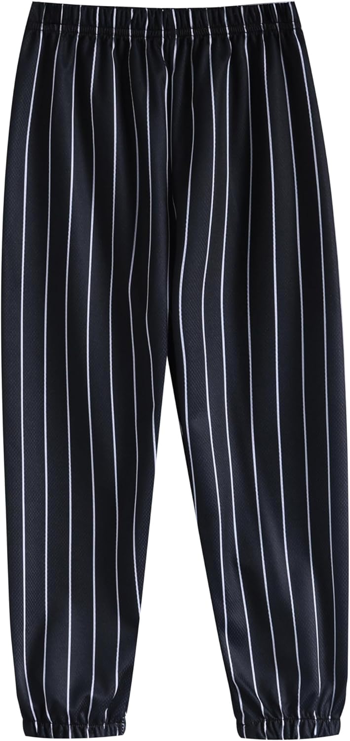 Yuji Itadori Striped Baseball Pants for Kids Elastic Waist Fun Play