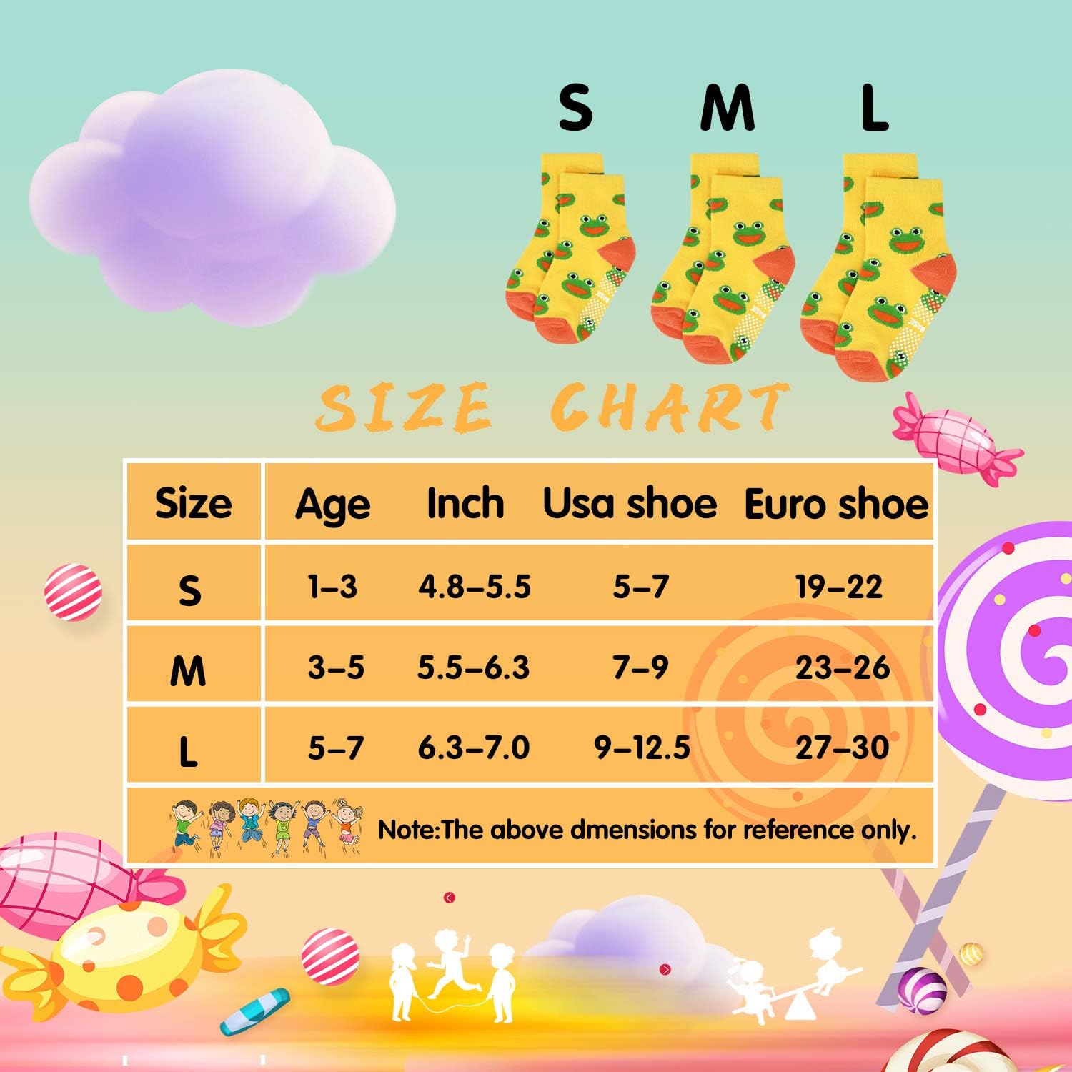 SkiBeaut Toddler Non-Slip Socks Traction for Safety and Style