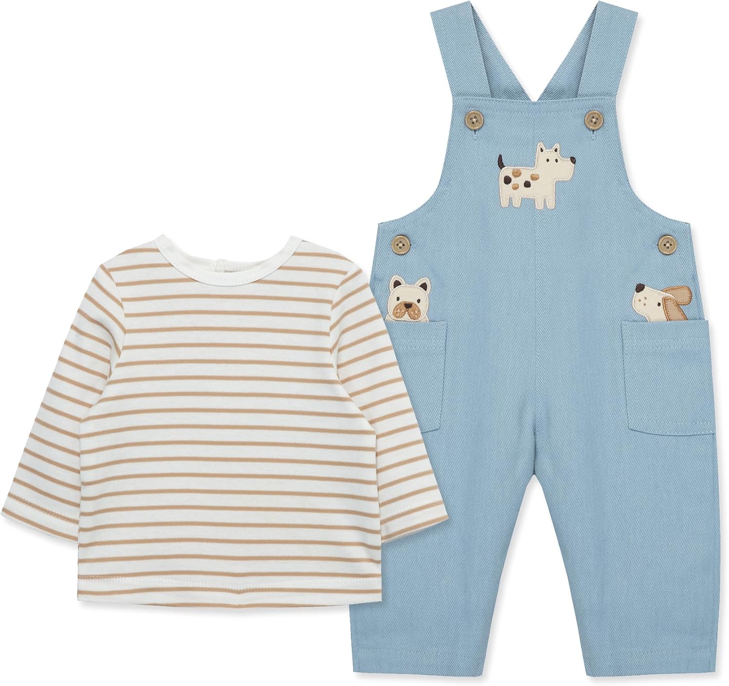 Little Me Two-Piece Overall Set for Babies Accessories
