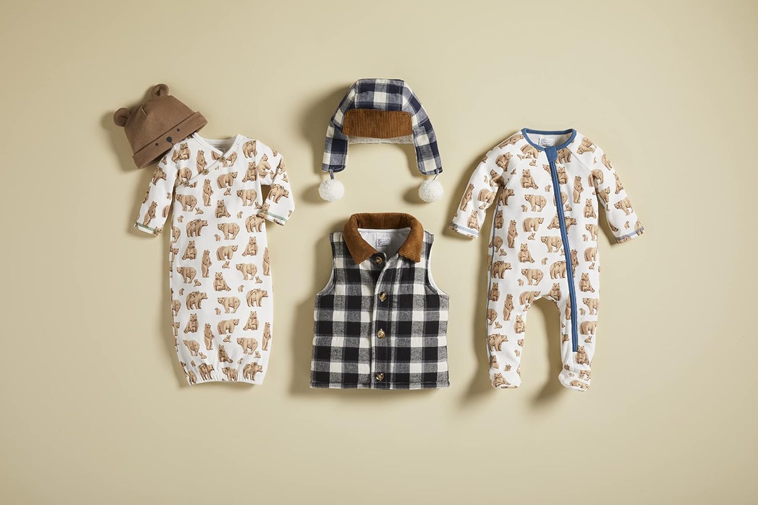 Perfect Bear Print sleeper for baby boys