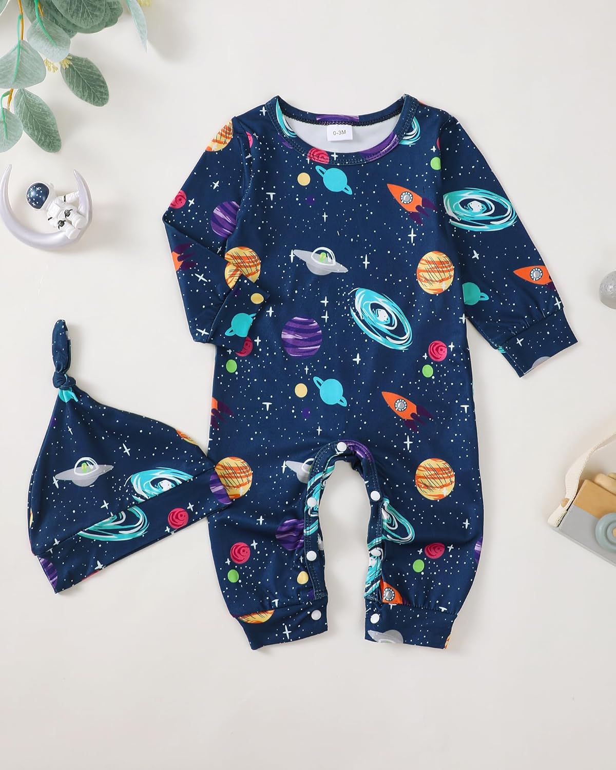 Newborn Baby Boy Romper with Hat