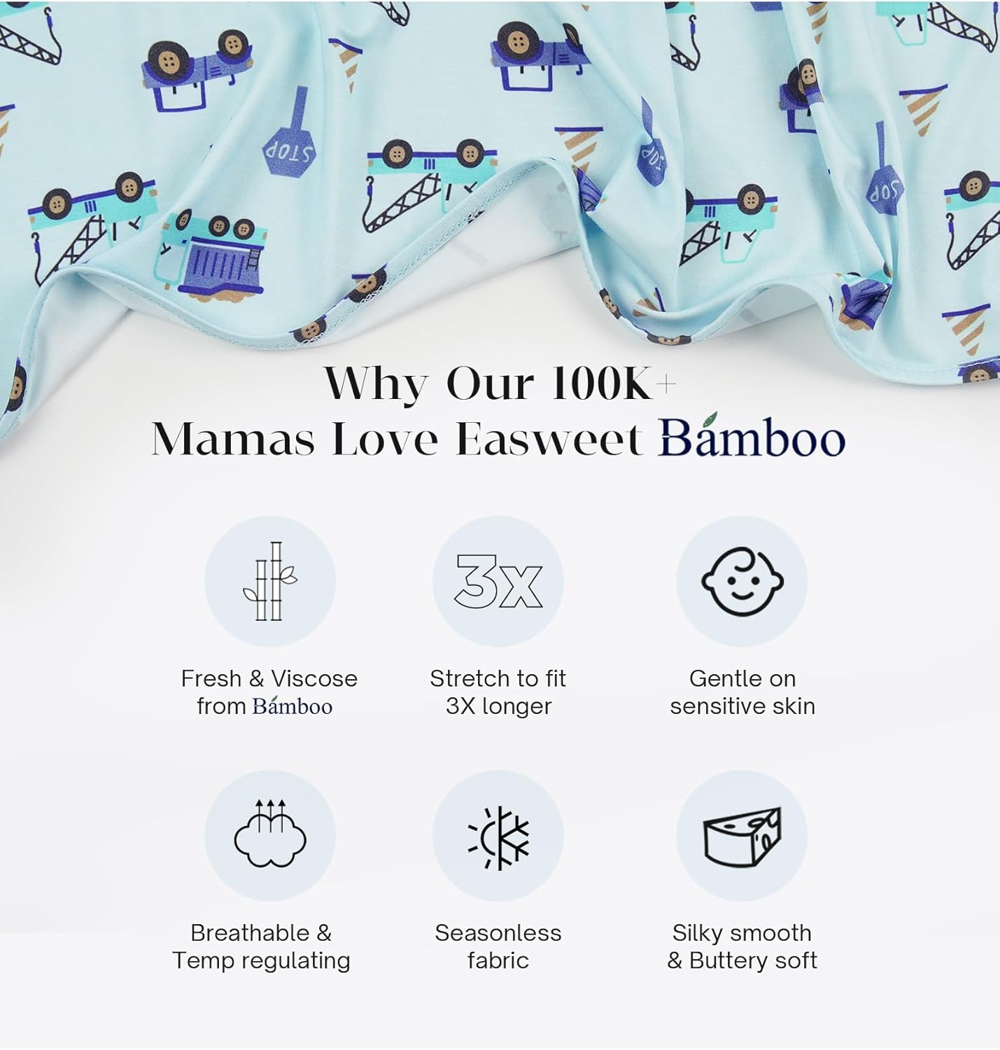 EASWEET Bamboo Pajamas Snug Soft Washable