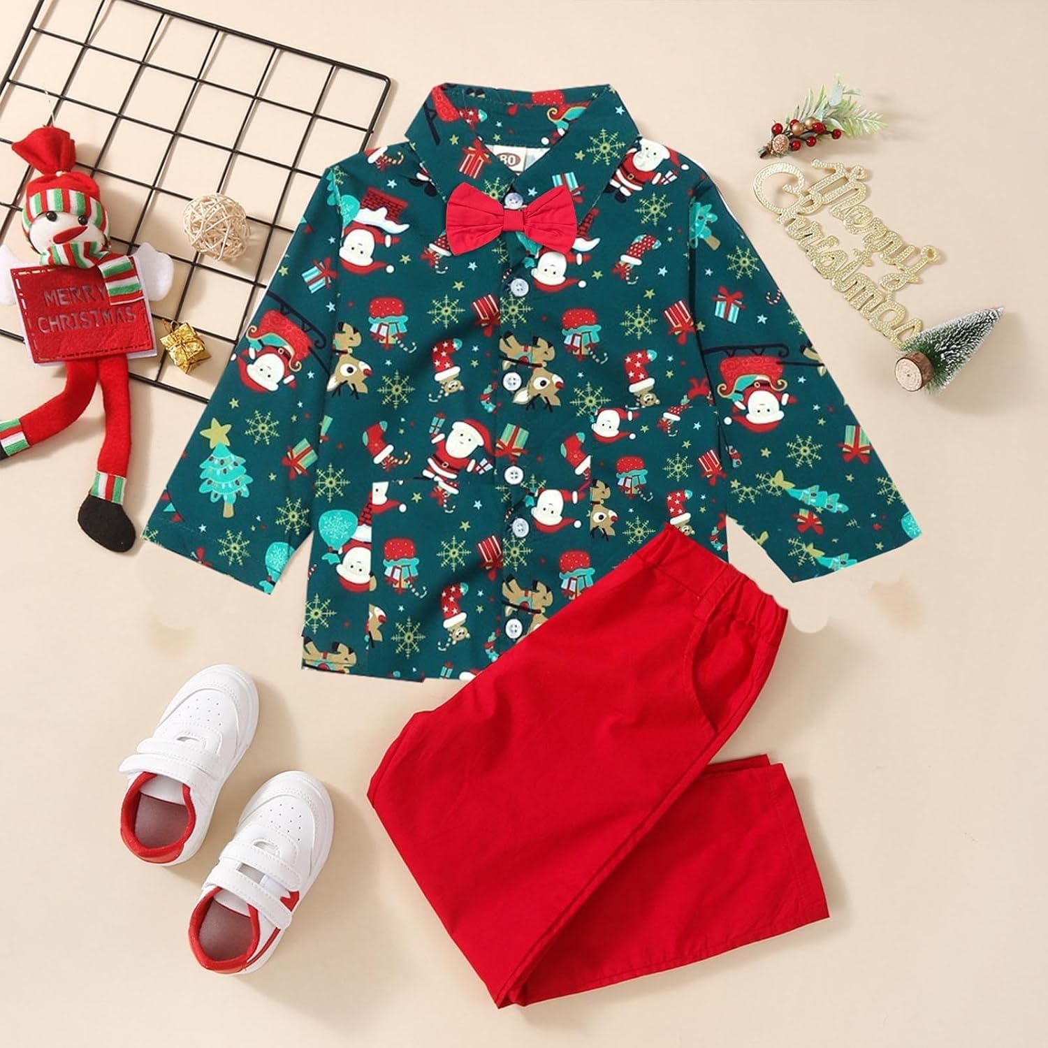Patchwork Winter Outfit for Boys