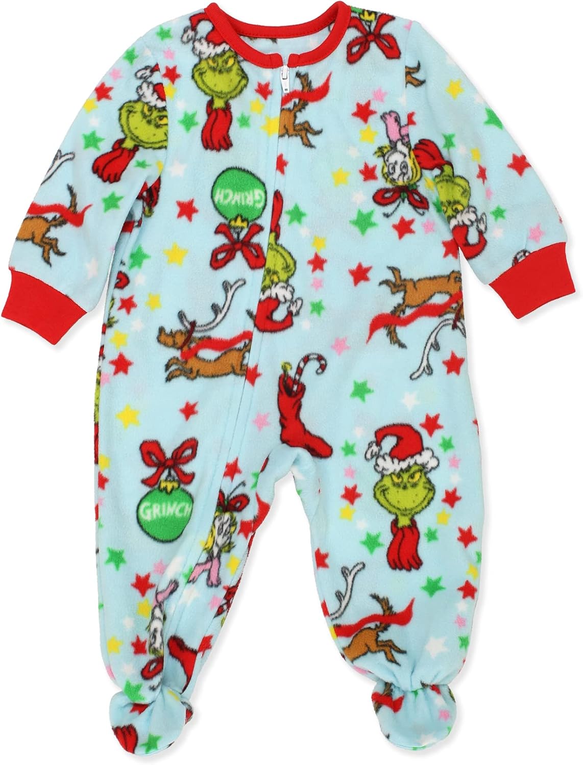 Dr Seuss The Grinch Baby Footed Blanket Sleeper Pajamas