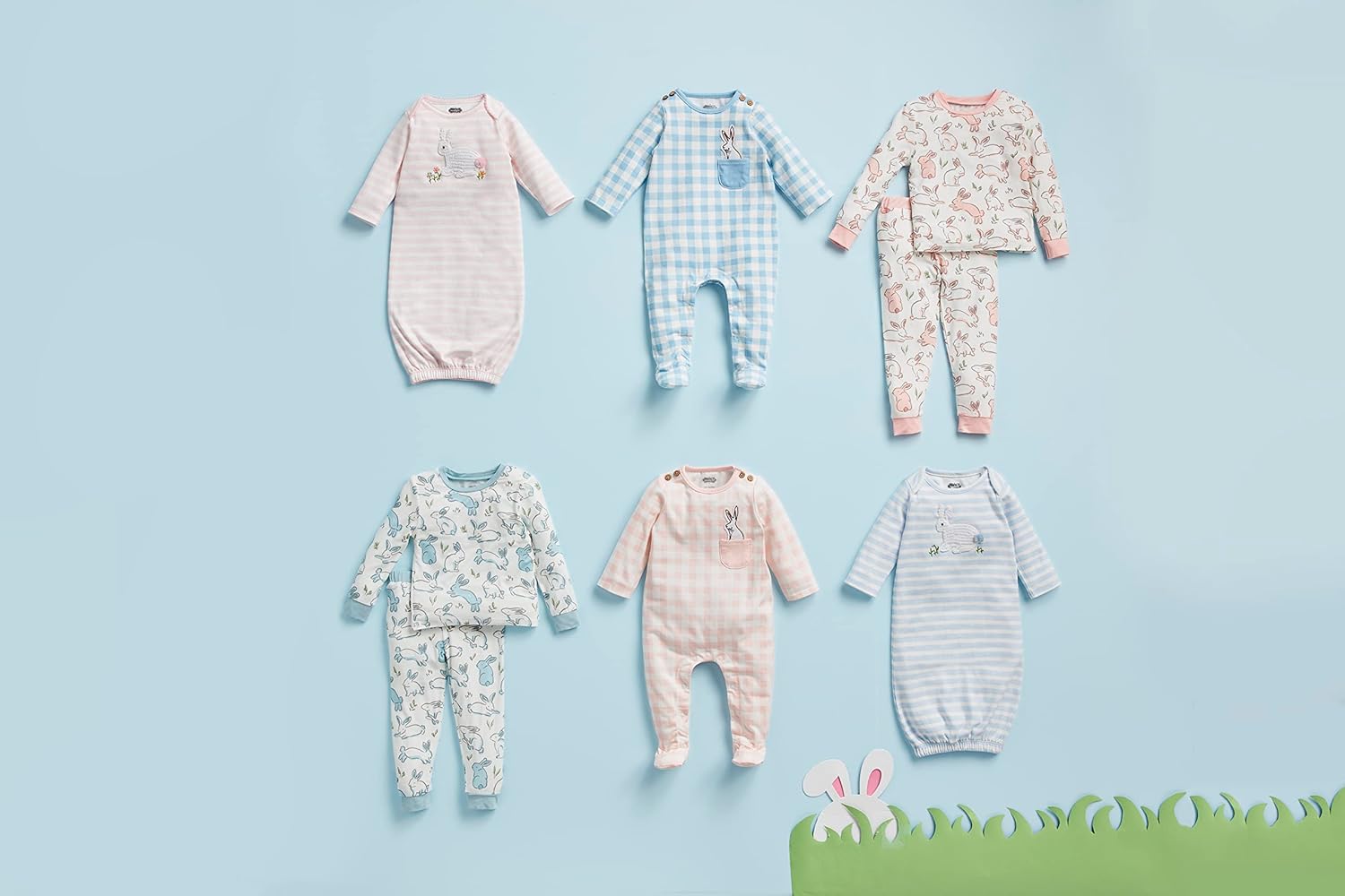 Mud Pie Baby Boys Bunny Pocket Sleeper Spring-Season Comfortervisor