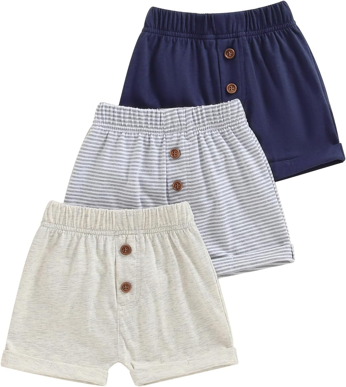 Toddler Baby Boy 3-Pack Cotton Jogger Shorts
