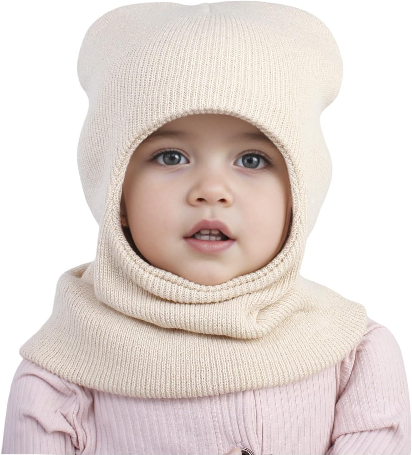 Set of 4 Knitted Winter Pompom Hats