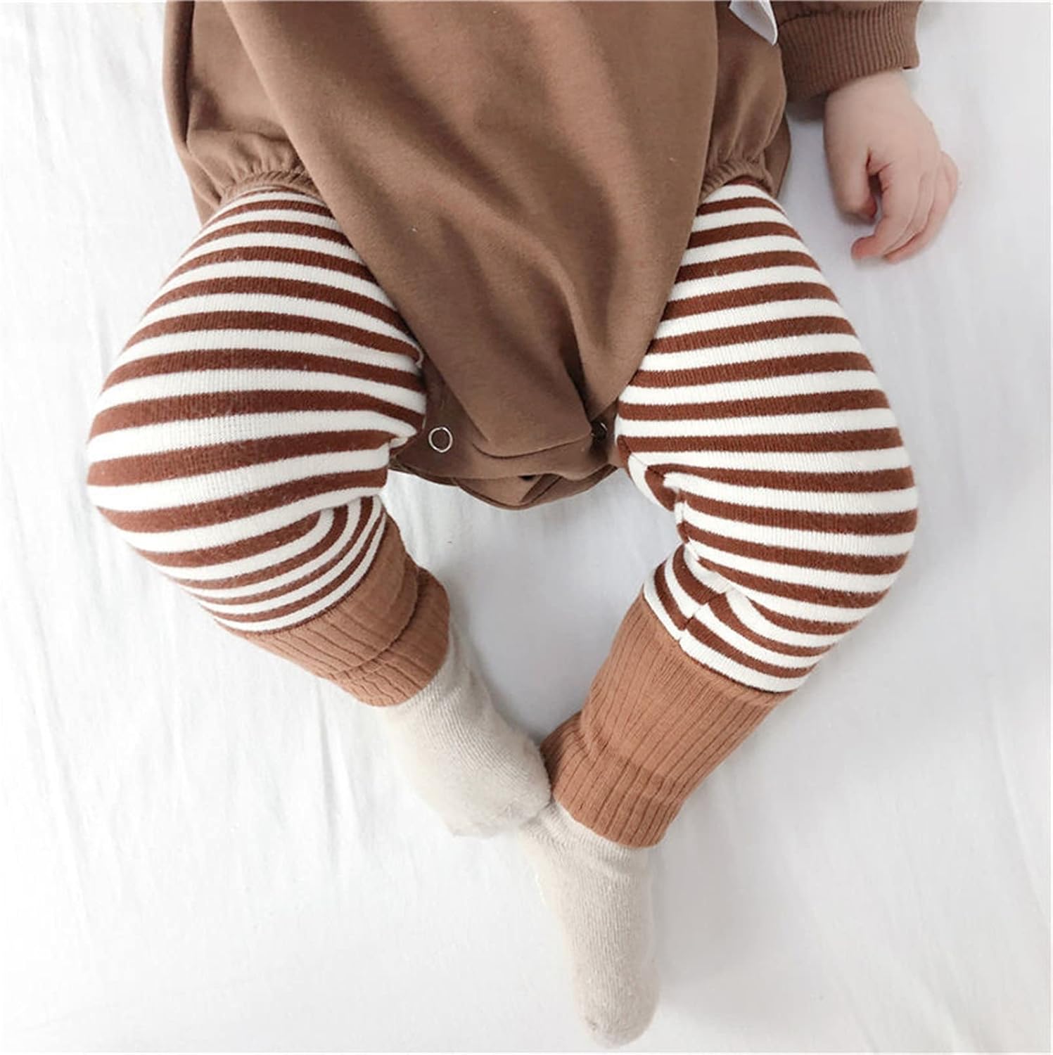 Boys Striped Elastic Waist Cotton Fall Winter Multi-Pack Legging