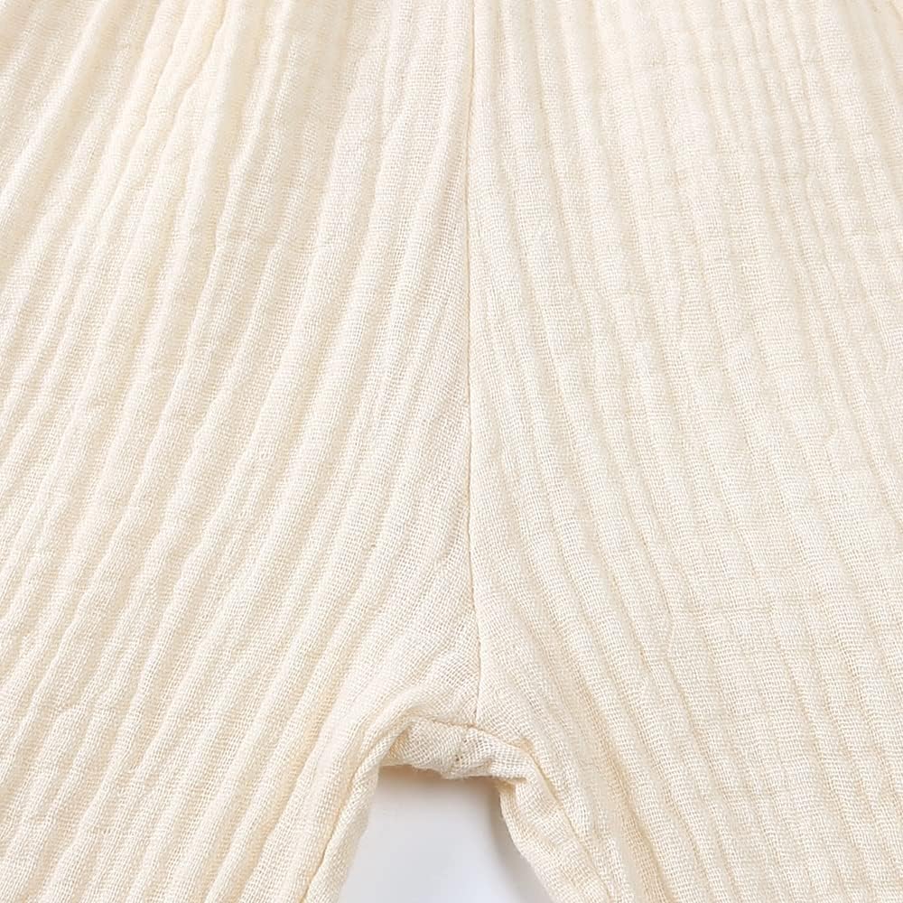Flip-Flop-Style Cotton Linen Trousers for Kids
