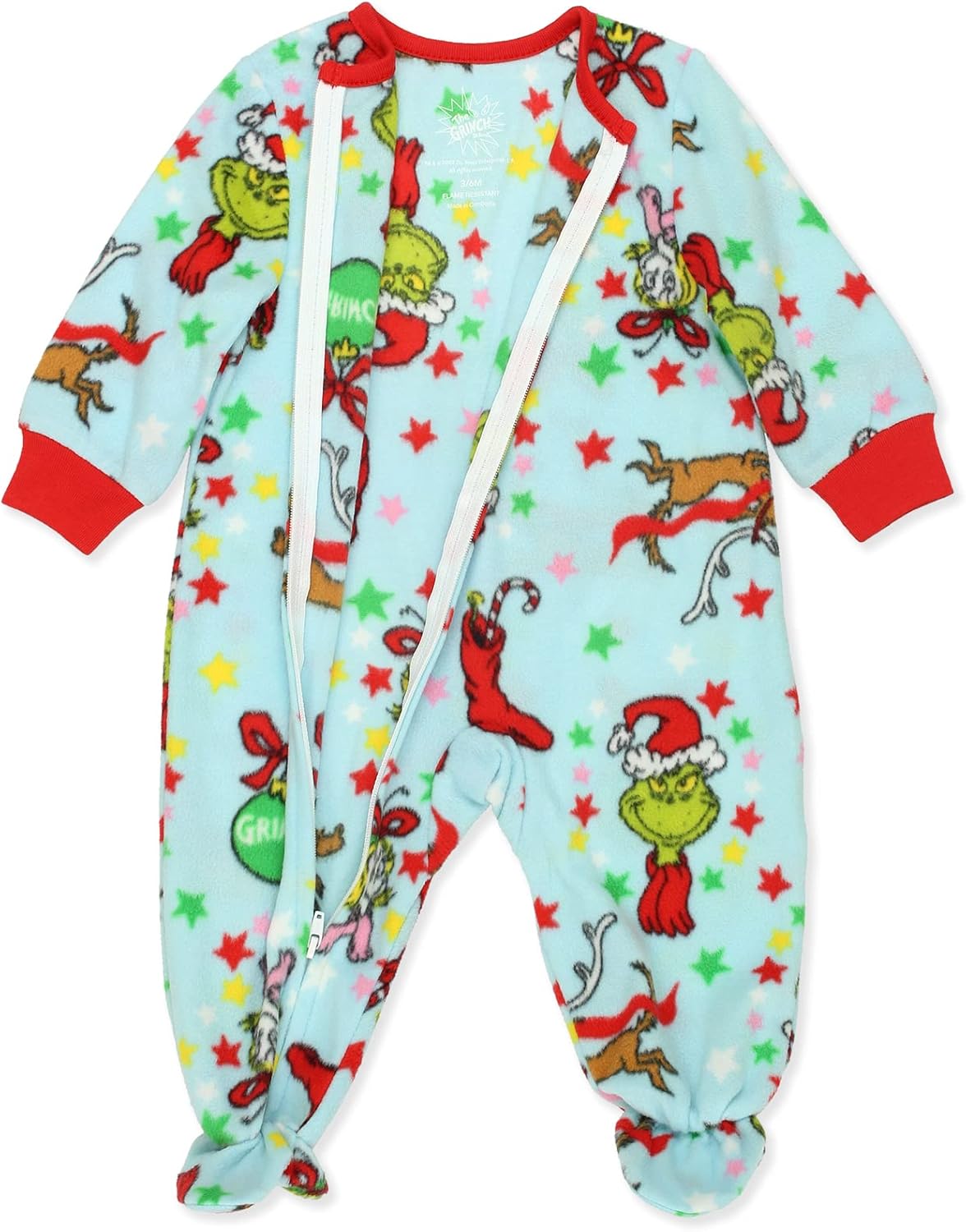 Dr Seuss The Grinch Baby Footed Blanket Sleeper Pajamas