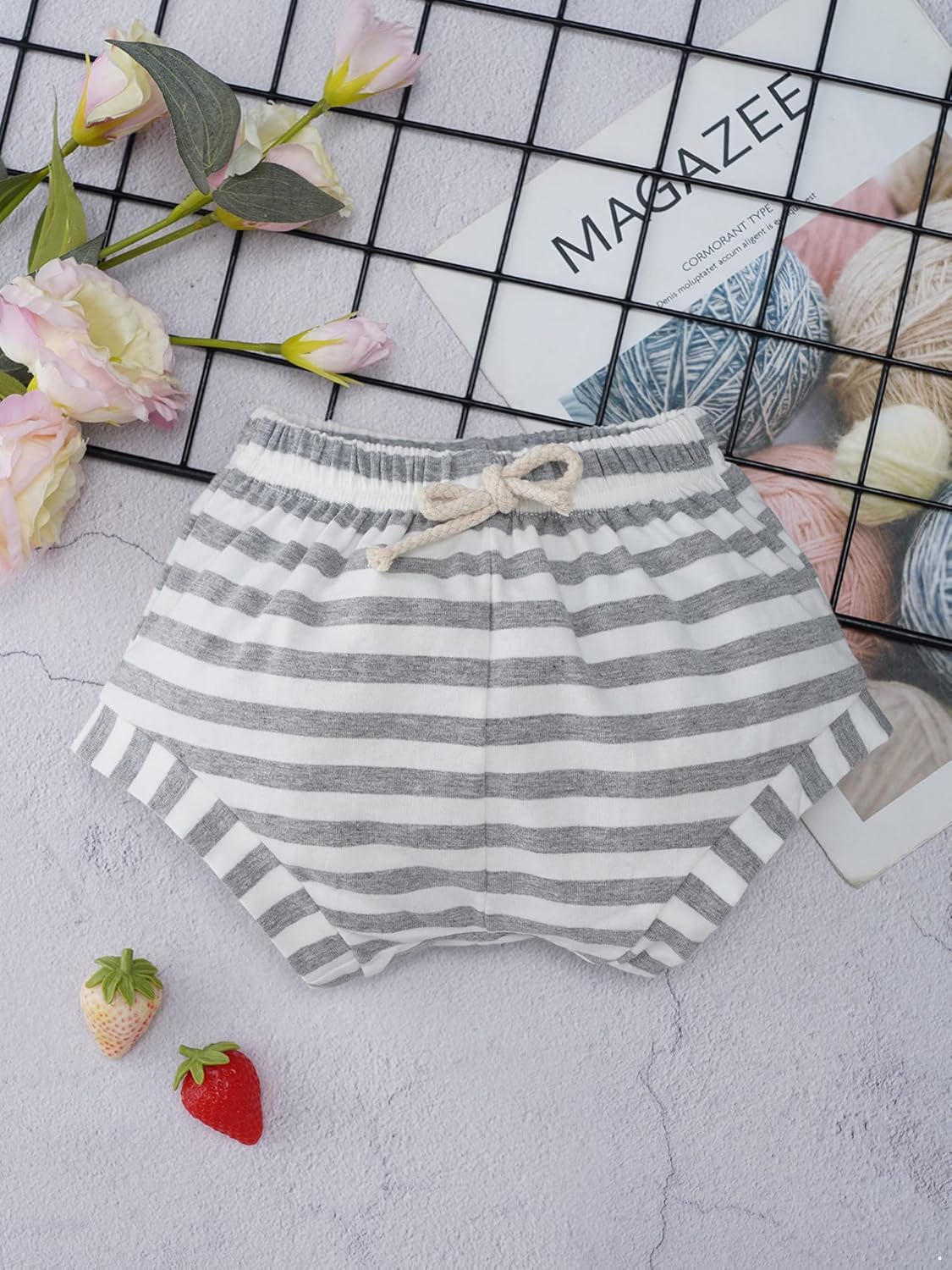 iiniim Baby Boy Cotton Striped Bloomers Harem Shorts